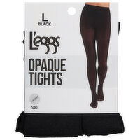 L'eggs Tights, Opaque, Black, L, 1 Each