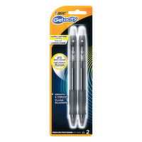 BiC Gel-ocity Gel Pen, Long Lasting, Medium, 0.7 mm, 2 Each