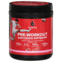 Six Star Pre-Workout, Explosion Ripped 2.0, Watermelon, 8.47 Ounce