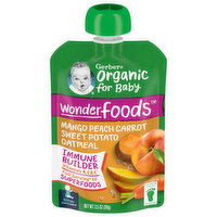 Gerber Organic for Baby Baby Food, Oatmeal, Wonderfoods, Sitter (2nd Foods), 3.5 Ounce