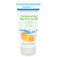 Equaline Facial Cleanser, Scrub, Invigorating, Apricot, 6 Ounce