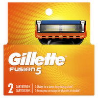 Gillette Fusion5 Razor Refills for Men, 2 Razor Blade Refills, 2 Each