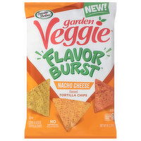 Sensible Portions Garden Veggie Flavor Burst Tortilla Chips, Nacho Cheese, 6 Ounce