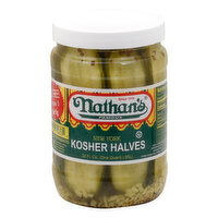 Nathan's Famous Kosher Halves, New York, 32 Fluid ounce