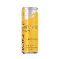 Red Bull Yellow Edition Energy Drink, Tropical, 114mg Caffeine, 12 Fluid ounce