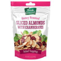 Fresh Gourmet Almonds, Honey Roasted, Sliced, 3.5 Ounce