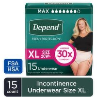 Depend Fresh Protection Maximum XL Underwear, 15 Each