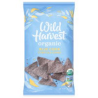 Wild Harvest Tortilla Chips, Organic, Blue Corn, 9 Ounce