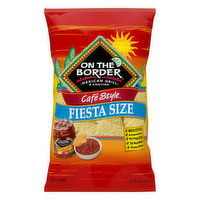 On the Border Tortilla Chips, Cafe Style, Fiesta Size, 16 Ounce