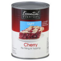 Essential Everyday Pie Filling & Topping, Light, Cherry, 20 Ounce