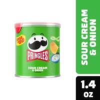 Pringles Potato Crisps Chips, Sour Cream and Onion, Grab and Go Snack Pack, 1.4 Ounce