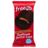 free2b Sunflower Butter Cups, Dark Chocolate, 2 Each