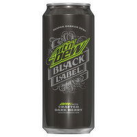 Mtn Dew Black Label Soda, Crafted Dark Berry, 16 Ounce