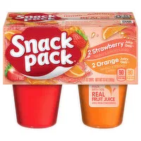 Snack Pack Strawberry and Orange Flavored Juicy Gels, 4 Each