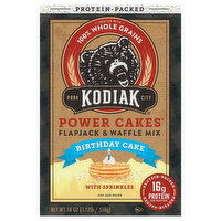 Kodiak Power Cakes Flapjack & Waffle Mix, Birthday Cake, 18 Ounce