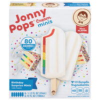 JonnyPops Pops, Birthday Surprise, with Cream, Minis, 6 Each