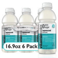 vitaminwater  Sugar Squeezed, Electrolyte Enhanced Water W/ Vitamins, Lemonade Drinks, 6 Each