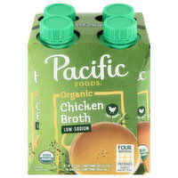 Pacific Foods Low Sodium Organic Chicken Broth, 4 Each