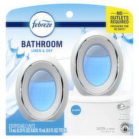 Febreze Bathroom Febreze Bathroom Air Freshener, Odor-Fighting, Linen & Sky, 2ct, 0.25 Fluid ounce