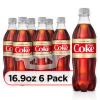 Diet Coke  Caffeine Free Soda Soft Drink, 6 Each