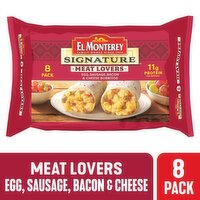 El Monterey Signature Burritos, Meat Lovers, 8 Each