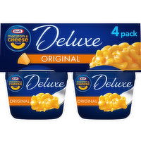 Kraft Deluxe Macaroni & Cheese Easy Microwavable Dinner, 4 Each