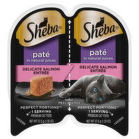 Sheba Perfect Portions Cat Food, Delicate Salmon Entree, Pate in Natural Juices, 2 Each