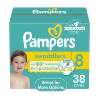 Pampers Swaddlers Swaddlers Diapers - Size 8 (46+ lbs), 38 Each