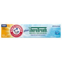 Arm & Hammer Plus TheraBreath Toothpaste, Fluoride, Anticavity, Whitening, Breath Fresheners, Invigorating Icy Mint, 5.5 Ounce