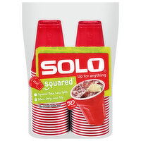 Solo Plastic Cups, Squared, 18 Ounce, 50 Each