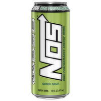 NOS Energy Drink, High Performance, Sonic Sour, 16 Fluid ounce