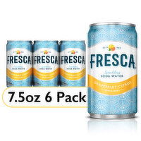 Fresca  Grapefruit Citrus Sparkling Soda Water, 6 Each