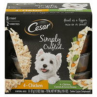 Cesar Simply Crafted Canine Cuisine Complement, In Natural Juice, 2 Varieties, 8 Each