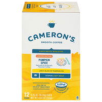 Cameron's Coffee, Smooth, Light Roast, Pumpkin Spice, Pods, 12 Each