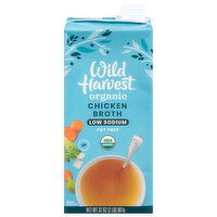 Wild Harvest Broth, Low Sodium, Organic, Chicken, 32 Ounce