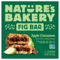 Nature's Bakery Fig Bar, Apple Cinnamon, Twin Packs, 6 Each