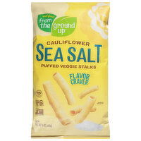 Real Food From the Ground Up Veggie Stalks, Cauliflower Sea Salt, Puffed, 4 Ounce