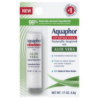 Aquaphor Lip Repair Stick, Aloe Vera, 0.17 Ounce