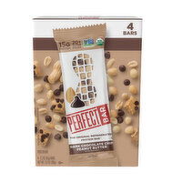 PERFECT BAR Gluten-Free Dark Chocolate Chip Peanut Butter Protein Bar, 4 count, 9.2 Ounce