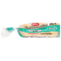 Village Hearth English Muffins, Light, Fork Split, 6 Each