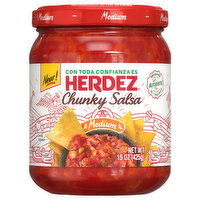 Herdez Salsa, Chunky, Medium, 15 Ounce