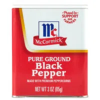 McCormick Pure Ground Black Pepper, 3 Ounce