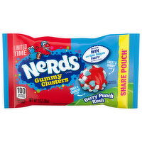 Nerds Candy, Berry Punch Rush, Gummy Clusters, Share Pouch, 3 Ounce