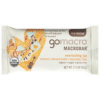 GoMacro MacroBar, Coconut + Almond Butter + Chocolate Chips, 2.3 Ounce