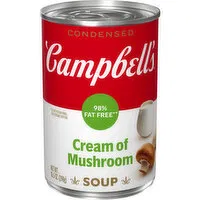 Campbell's® Condensed 98% Fat Free Cream of Mushroom Soup, 10.5 Ounce