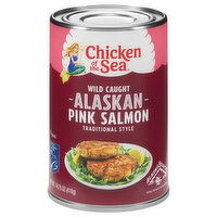 Chicken of the Sea Pink Salmon, Alaskan, Wild Caught, Traditional Style, 14.75 Ounce