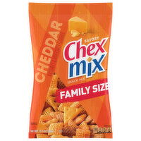 Chex Mix Snack Mix, Cheddar, Savory, Family Size, 13.5 Ounce
