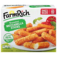 Farm Rich Mozzarella Sticks, Breaded, Party Size, 48 Ounce