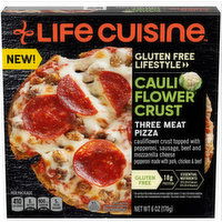 Life Cuisine Cauliflower Crust Three Meat Frozen Pizza, 6 Ounce