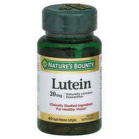 Nature's Bounty Lutein, 20 mg, Rapid Release Softgels, 40 Each